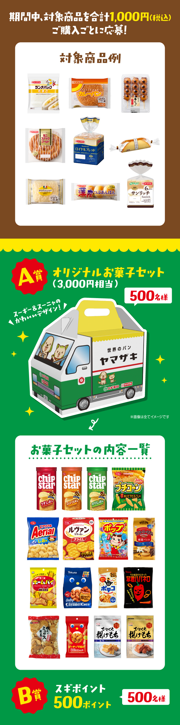 山崎パンを買って3千円分のお菓子セットを当てよう | スギ薬局グループ