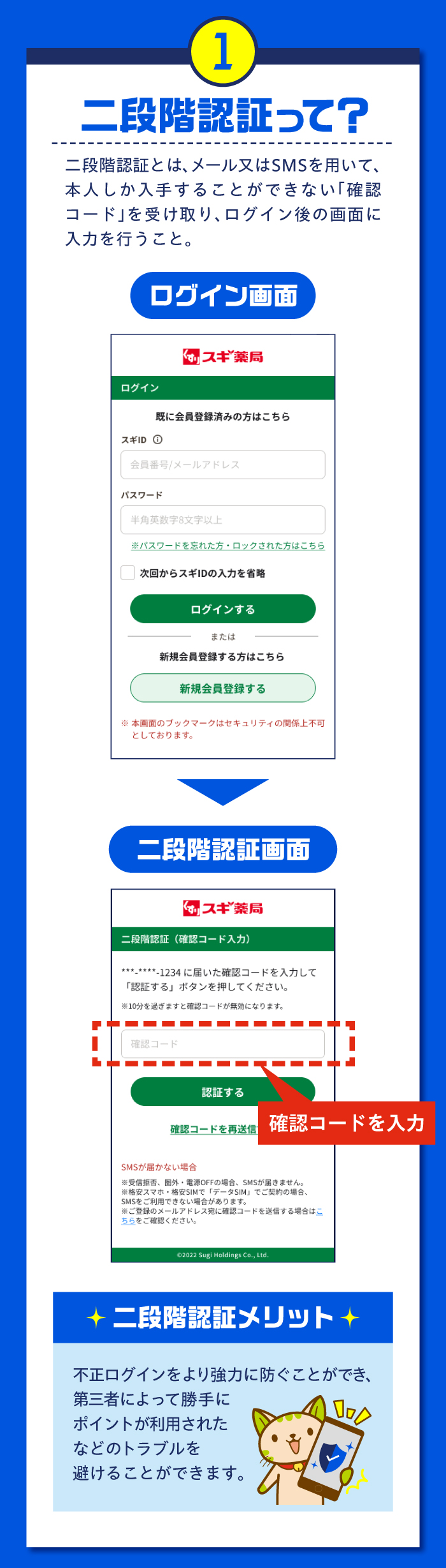 二段階認証ができるようになりました！ | スギ薬局グループお客様サイト