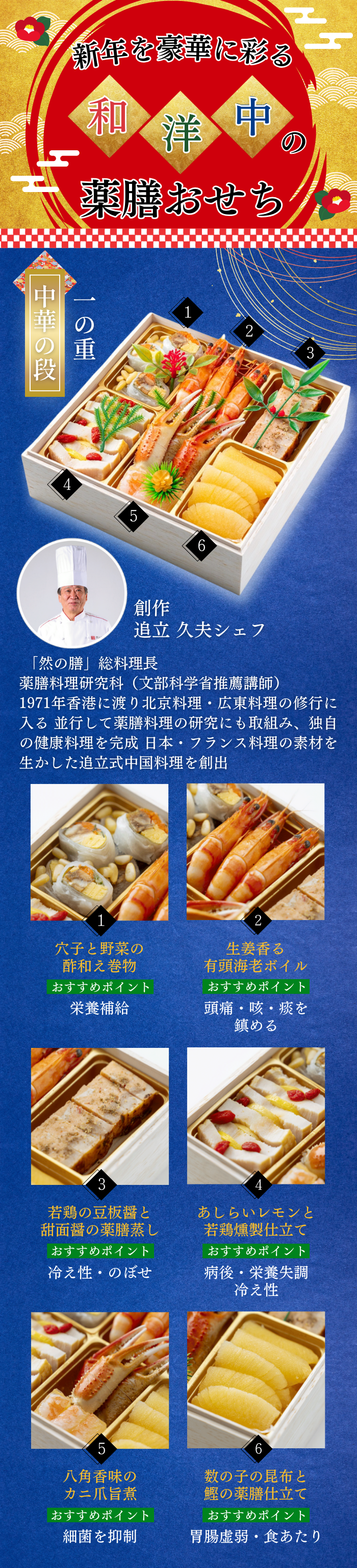 和洋中の薬膳おせち】豪華三段重、早期割引で予約受付中